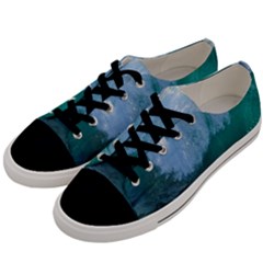 Awesome Wave Ocean Photography Men s Low Top Canvas Sneakers by yoursparklingshop