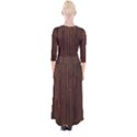 Rustic Dark Brown Wood Wooden Fence Background Elegant Natural Country Style Quarter Sleeve Wrap Maxi Dress View2