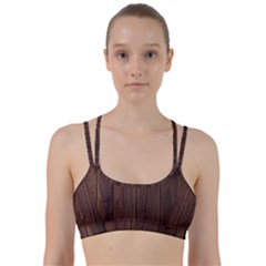 Rustic Dark Brown Wood Wooden Fence Background Elegant Natural Country Style Line Them Up Sports Bra by yoursparklingshop