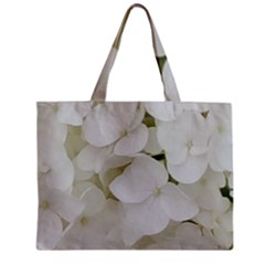 Hydrangea Flowers Blossom White Floral Elegant Bridal Chic Zipper Mini Tote Bag by yoursparklingshop