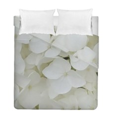 Hydrangea Flowers Blossom White Floral Elegant Bridal Chic Duvet Cover Double Side (full/ Double Size) by yoursparklingshop