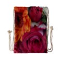 Floral Photography Orange Red Rose Daisy Elegant Flowers Bouquet Drawstring Bag (Small) View2