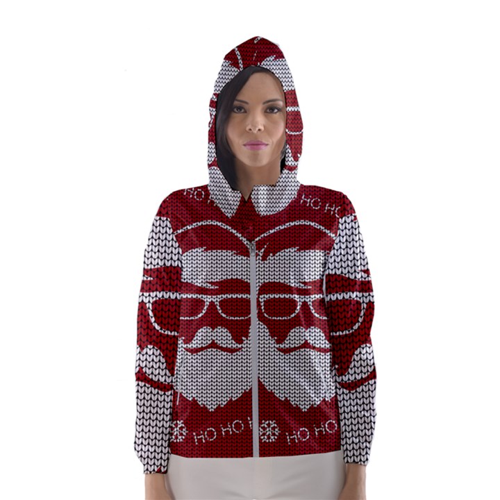 Ugly Christmas Sweater Hooded Wind Breaker (Women)