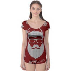 Ugly Christmas Sweater Boyleg Leotard  by Valentinaart