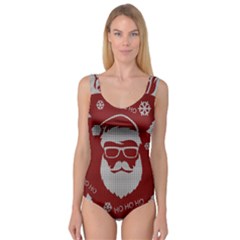 Ugly Christmas Sweater Princess Tank Leotard  by Valentinaart