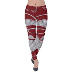 Ugly Christmas Sweater Velvet Leggings by Valentinaart