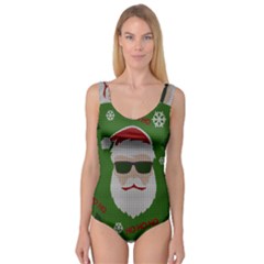 Ugly Christmas Sweater Princess Tank Leotard  by Valentinaart