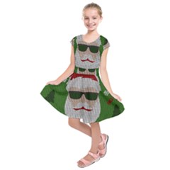 Ugly Christmas Sweater Kids  Short Sleeve Dress by Valentinaart