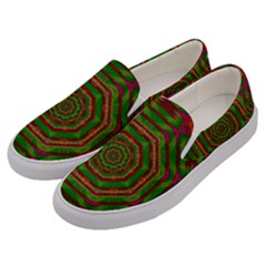 Feathers And Gold In The Sea Breeze For Peace Men s Canvas Slip Ons by pepitasart