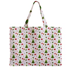 Christmas Pattern Zipper Mini Tote Bag by Valentinaart