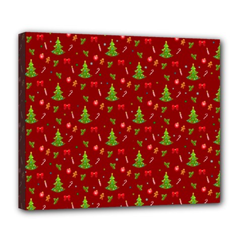 Christmas Pattern Deluxe Canvas 24  X 20   by Valentinaart