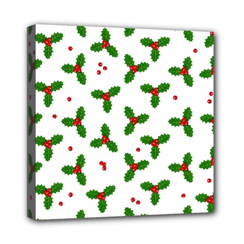 Christmas Pattern Mini Canvas 8  X 8  by Valentinaart