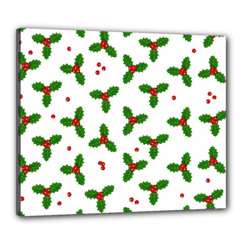 Christmas Pattern Canvas 24  X 20  by Valentinaart