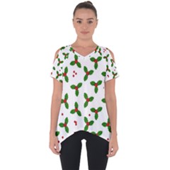 Christmas Pattern Cut Out Side Drop Tee by Valentinaart