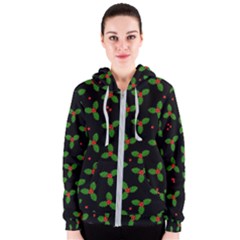 Christmas Pattern Women s Zipper Hoodie by Valentinaart