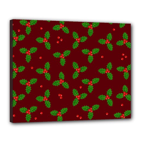 Christmas Pattern Canvas 20  X 16  by Valentinaart