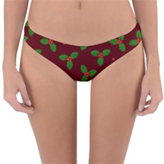 Christmas Pattern Reversible Hipster Bikini Bottoms by Valentinaart