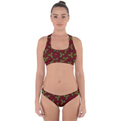 Christmas Pattern Cross Back Hipster Bikini Set by Valentinaart