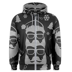 Ugly Christmas Sweater Men s Zipper Hoodie by Valentinaart