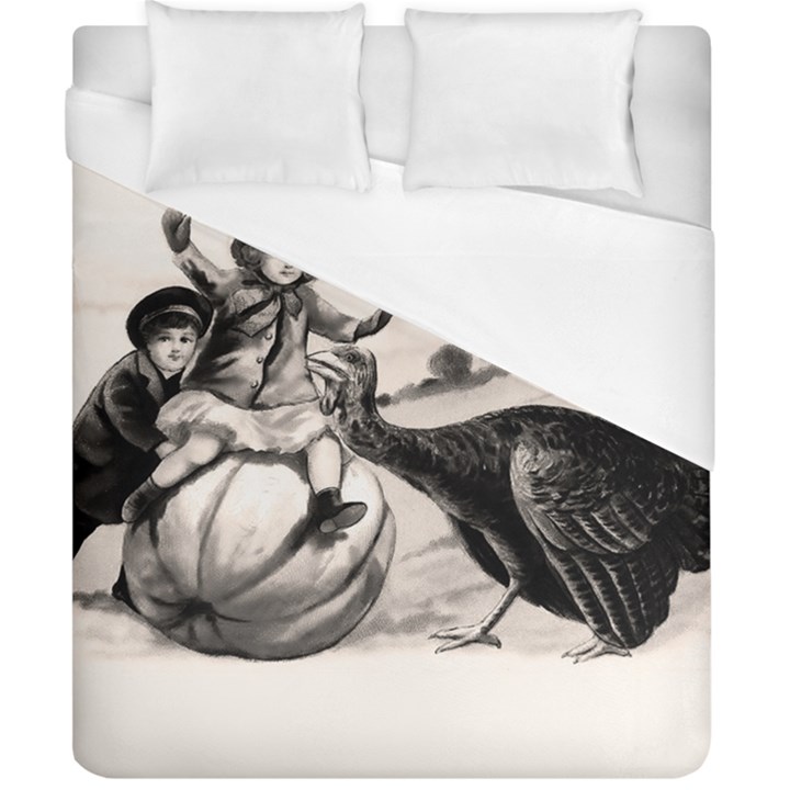 Vintage Thanksgiving Duvet Cover (California King Size)