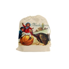 Vintage Thanksgiving Drawstring Pouches (medium) 