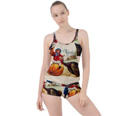 Vintage Thanksgiving Boyleg Tankini Set  by Valentinaart