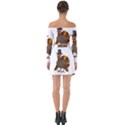 Thanksgiving turkey  Off Shoulder Top with Skirt Set View2