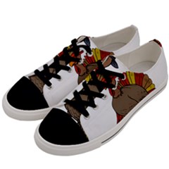 Thanksgiving Turkey  Men s Low Top Canvas Sneakers by Valentinaart