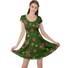 Thanksgiving Turkey  Cap Sleeve Dress by Valentinaart