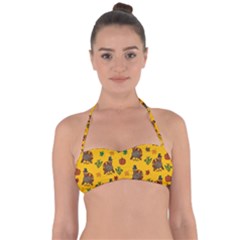 Thanksgiving Turkey  Halter Bandeau Bikini Top by Valentinaart