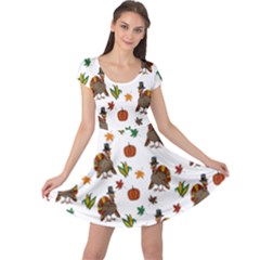 Thanksgiving Turkey  Cap Sleeve Dress by Valentinaart