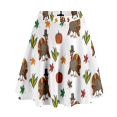 Thanksgiving Turkey  High Waist Skirt