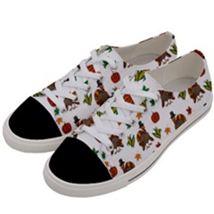 Thanksgiving Turkey  Women s Low Top Canvas Sneakers by Valentinaart