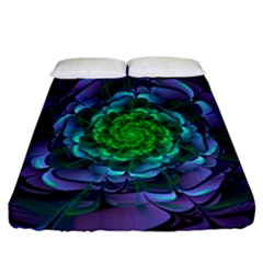 Beautiful Purple & Green Aeonium Arboreum Zwartkop Fitted Sheet (california King Size) by jayaprime