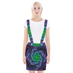 Beautiful Purple & Green Aeonium Arboreum Zwartkop Braces Suspender Skirt by jayaprime