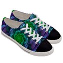 Beautiful Purple & Green Aeonium Arboreum Zwartkop Women s Low Top Canvas Sneakers View3