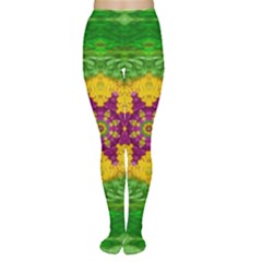 Feathers In The Sunshine Mandala Women s Tights by pepitasart