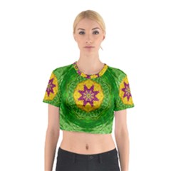 Feathers In The Sunshine Mandala Cotton Crop Top