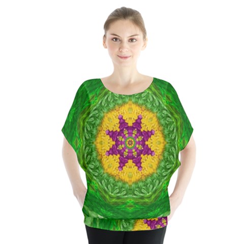 Feathers In The Sunshine Mandala Blouse by pepitasart