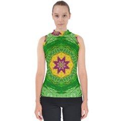 Feathers In The Sunshine Mandala Shell Top by pepitasart