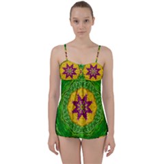 Feathers In The Sunshine Mandala Babydoll Tankini Set by pepitasart