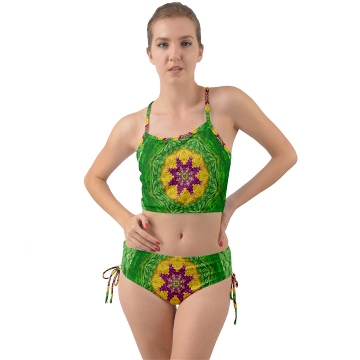 Feathers In The Sunshine Mandala Mini Tank Bikini Set