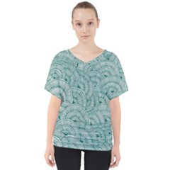 Design Art Wesley Fontes V-neck Dolman Drape Top by wesleystores