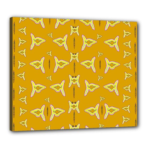 Fishes Talking About Love And   Yellow Stuff Canvas 24  X 20  by pepitasart