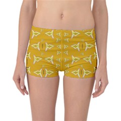 Fishes Talking About Love And   Yellow Stuff Reversible Boyleg Bikini Bottoms by pepitasart