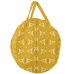 Fishes Talking About Love And   Yellow Stuff Giant Round Zipper Tote