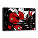 Red black and white abstraction Canvas 18  x 12  View1