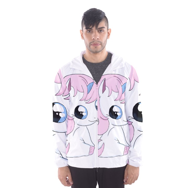 Baby unicorn Hooded Wind Breaker (Men)