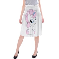 Baby Unicorn Midi Beach Skirt by Valentinaart