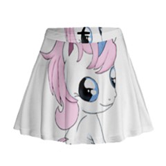 Baby Unicorn Mini Flare Skirt by Valentinaart